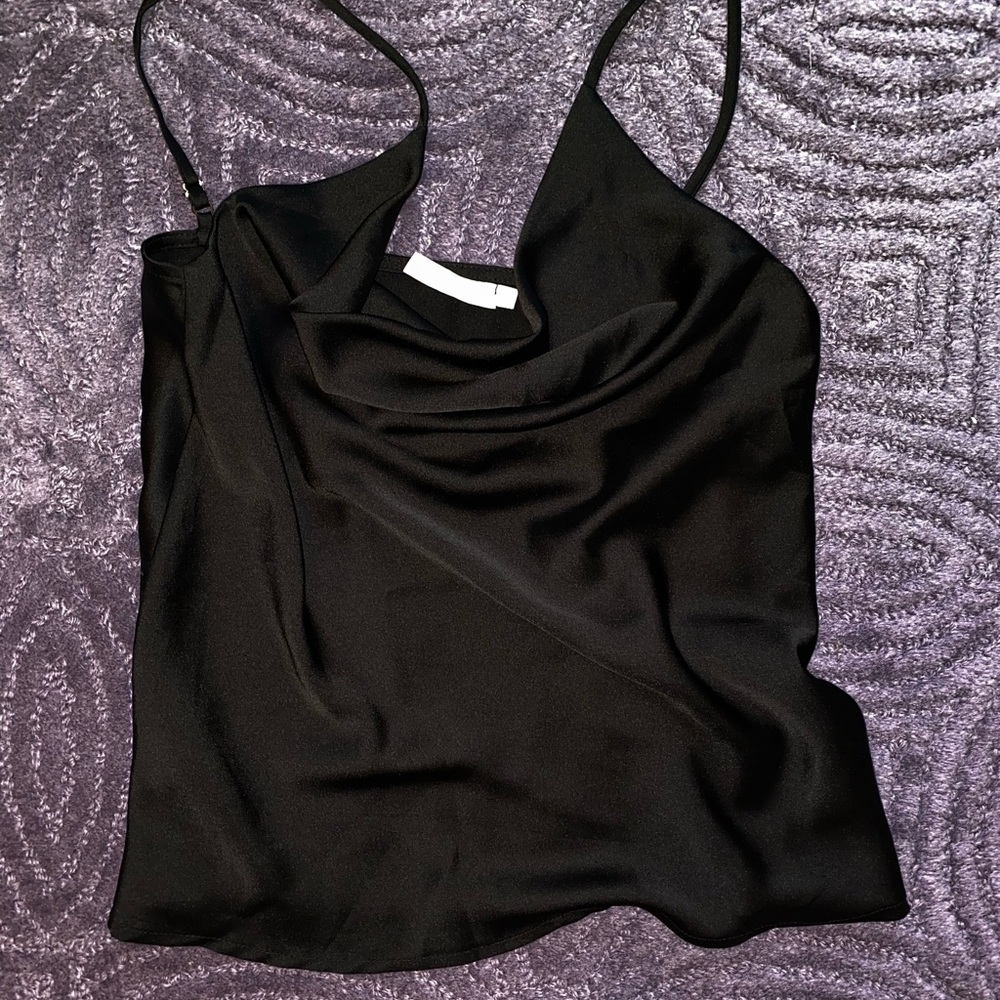 SALE Silk Cowl Neck Tank